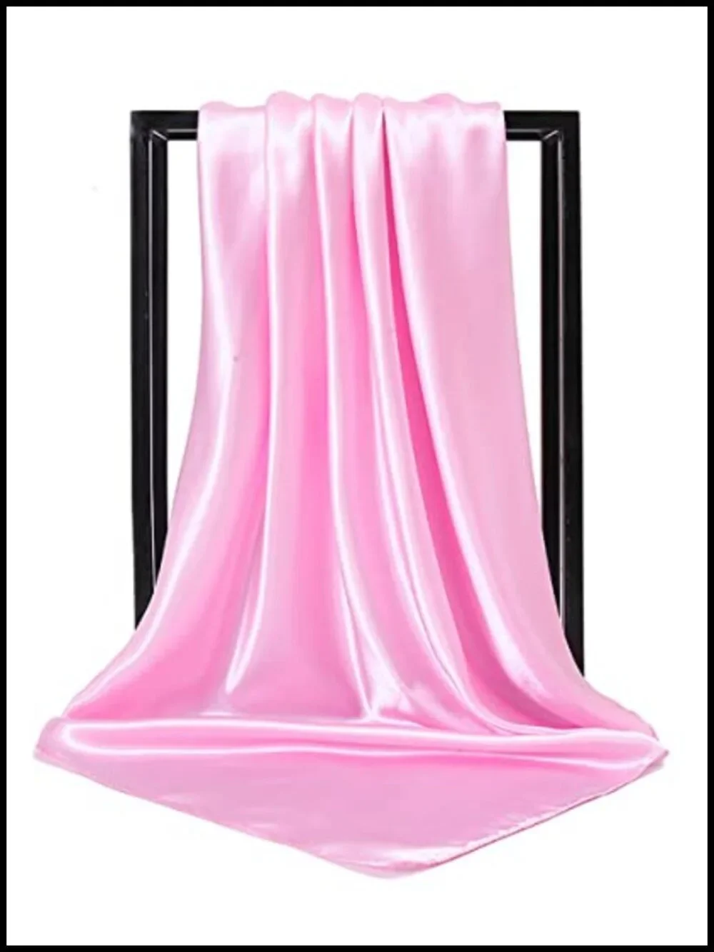 Satin Head Scarf 35x35 in Square Wrap for Women